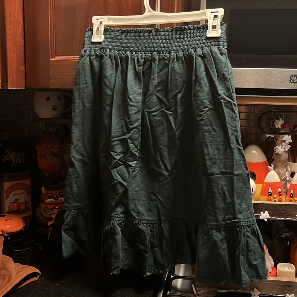 Anthropologie green cord skirt - Picture 4 of 4